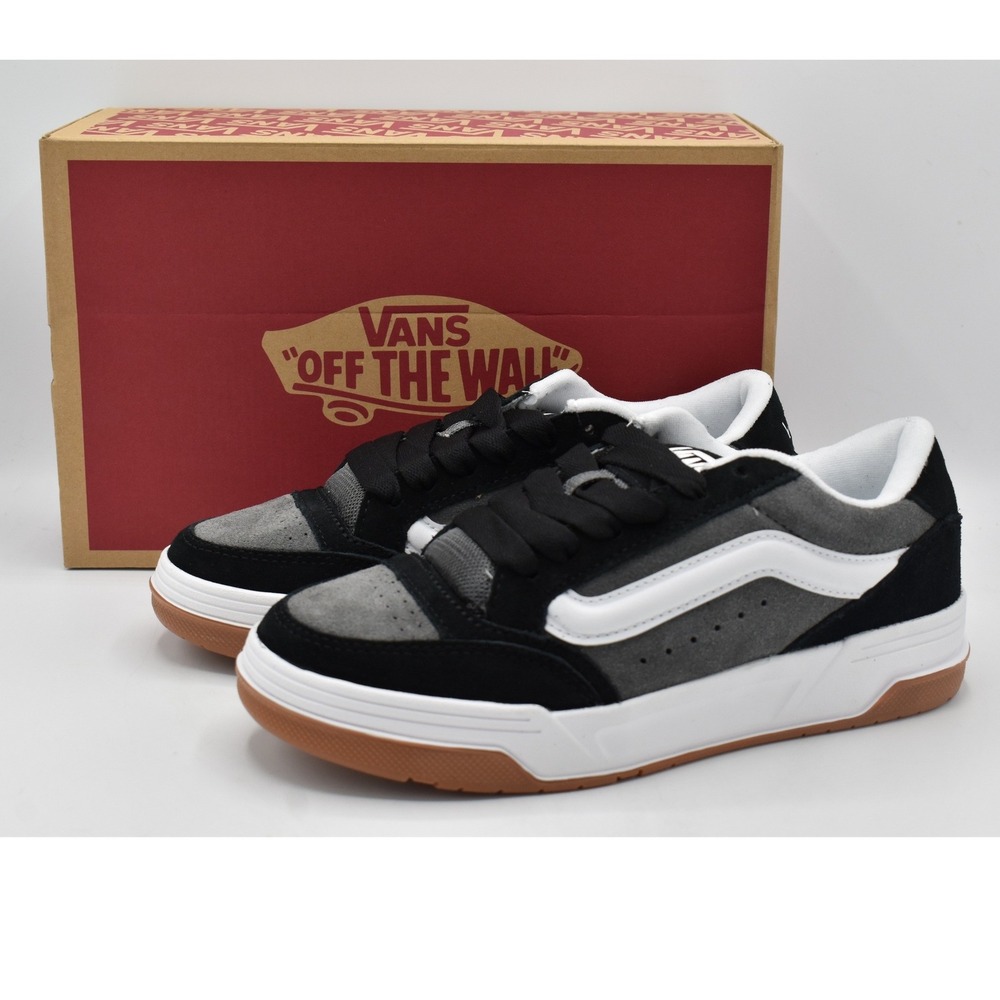 Vans Hylane Womens 7.5 Black Grey Suede Y2K Retro Chunky Skate Shoes Sneakers